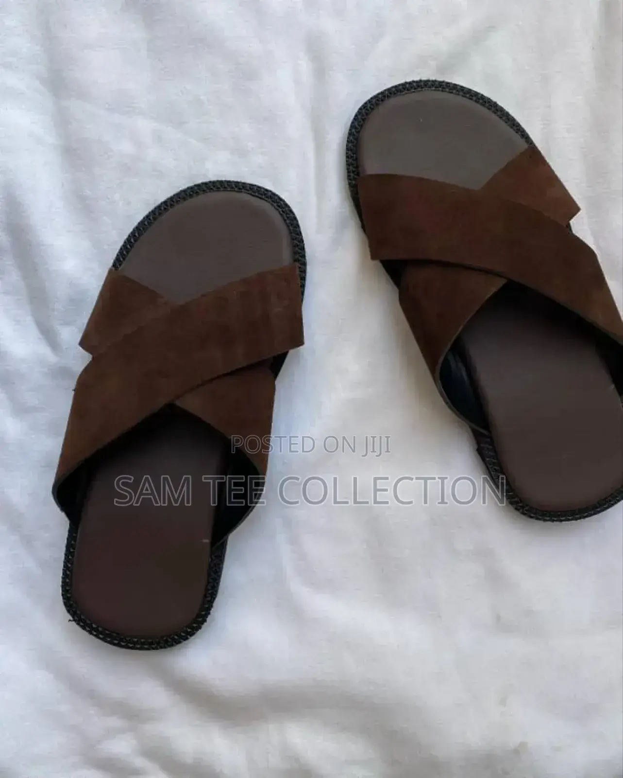 Fashion Men's Casual Cross Suede Slippers. Free Delivery to Anywhere