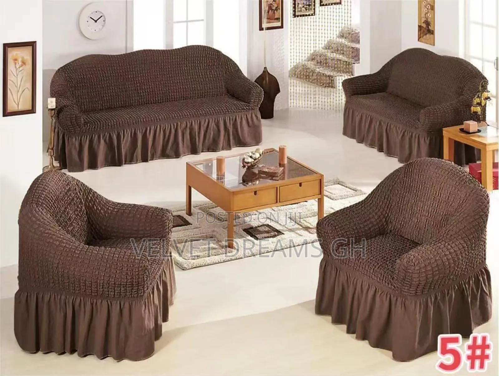Home Stretch Sofa Cover, Skirt-Style Sofa Protector,