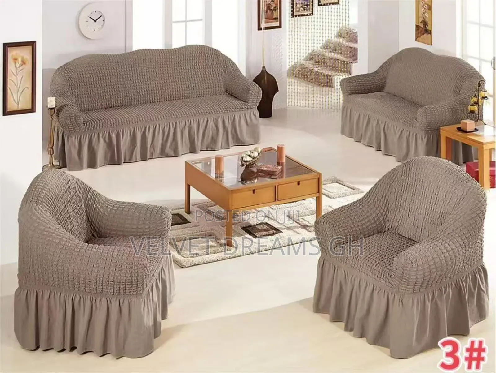 Home Stretch Sofa Cover, Skirt-Style Sofa Protector,