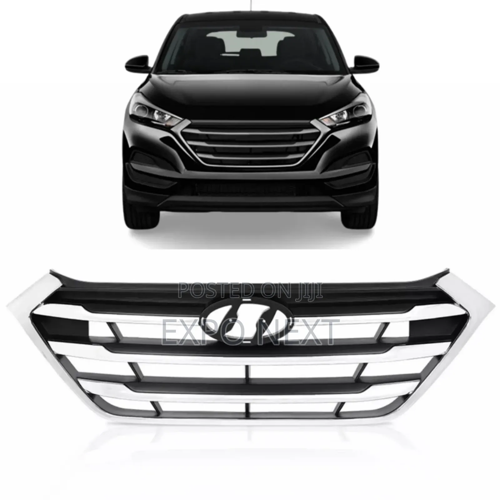 Front Bumper Cover Upper Grille For Hyundai Tucson 2016-2018