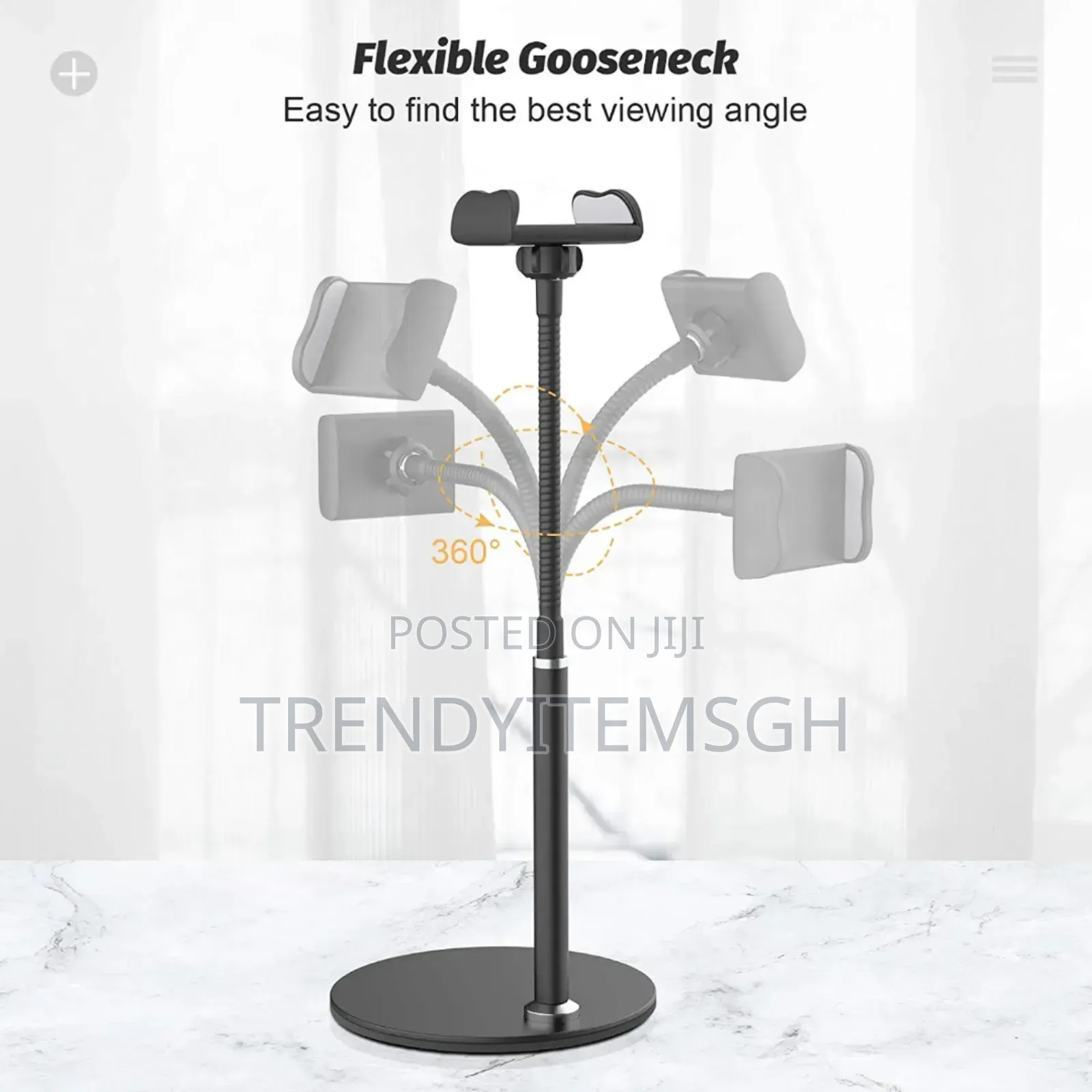 360-Degrees Rotating Flexible Gooseneck Universal Phone Holder Stand