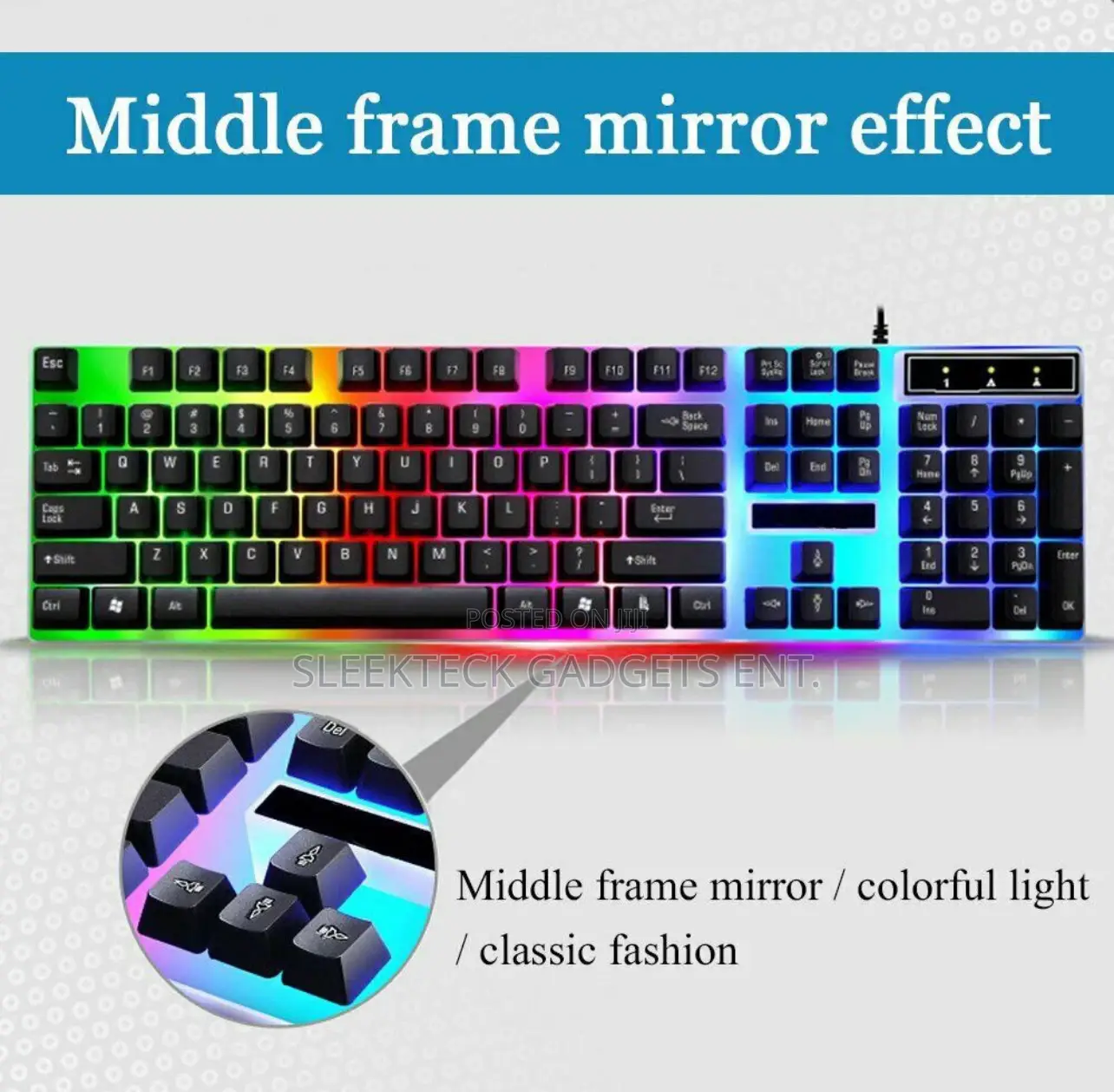 T6 Computer Desktop Gaming Keyboard Mouse Mechanical Led Light Backlit