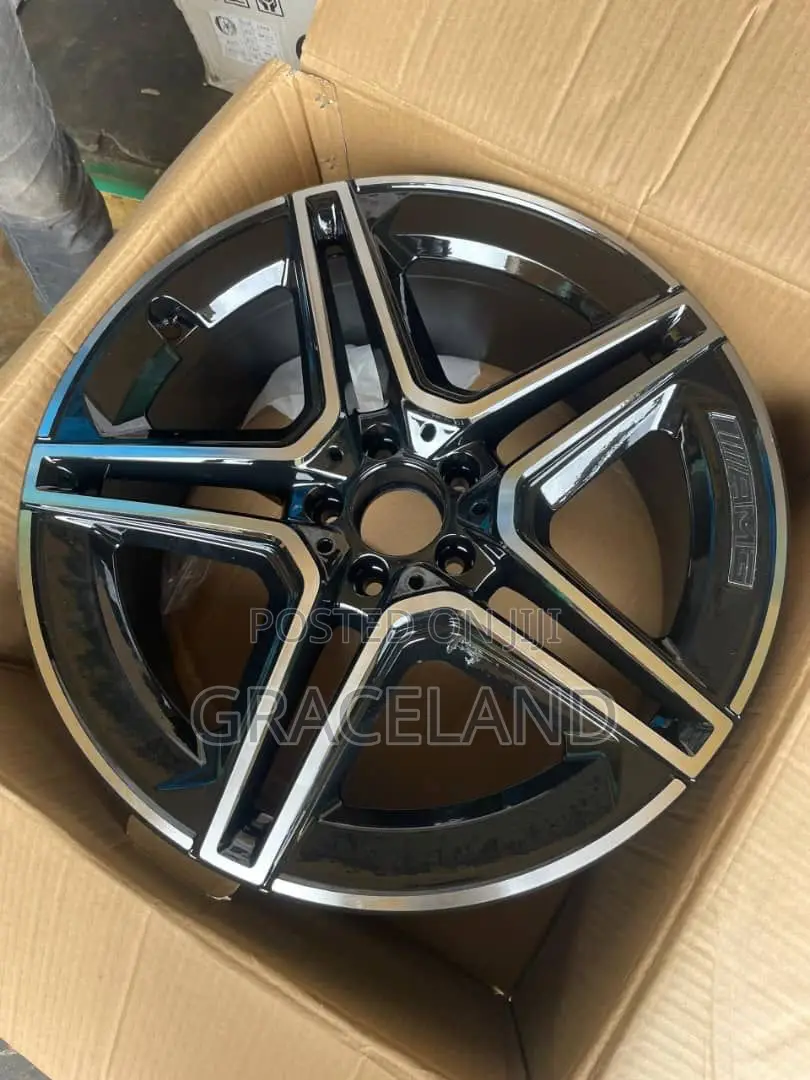 This Is Original Mercedes Benz Black-Gray Alloys Rim 19 Inches -4 Set