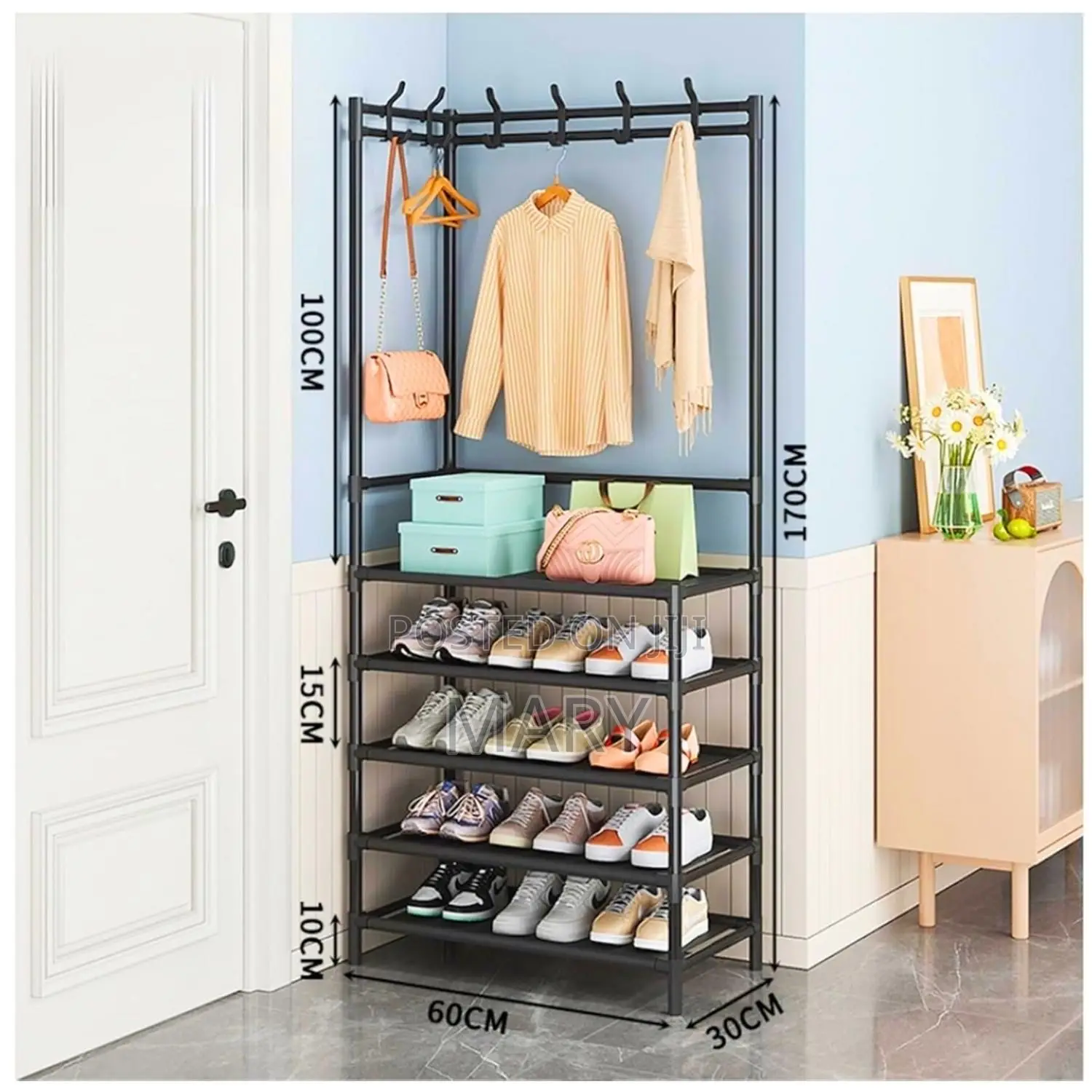 Clothes Hanger With Shoe Rack