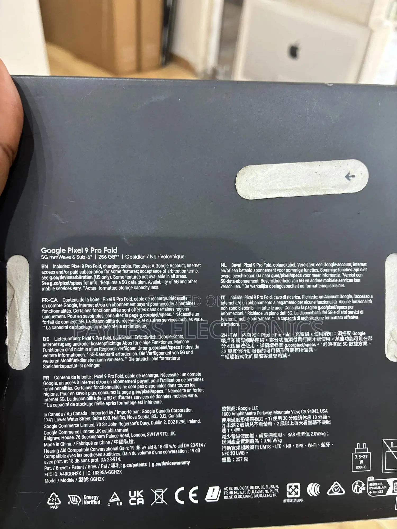 New Google Pixel 9 Pro Fold 256 GB Black