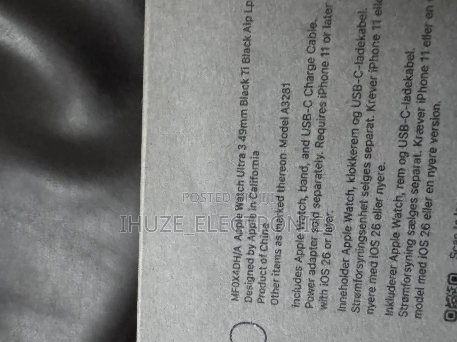 Apple Watch Ultra 3 49mm Black Titanium (Latest Edition)