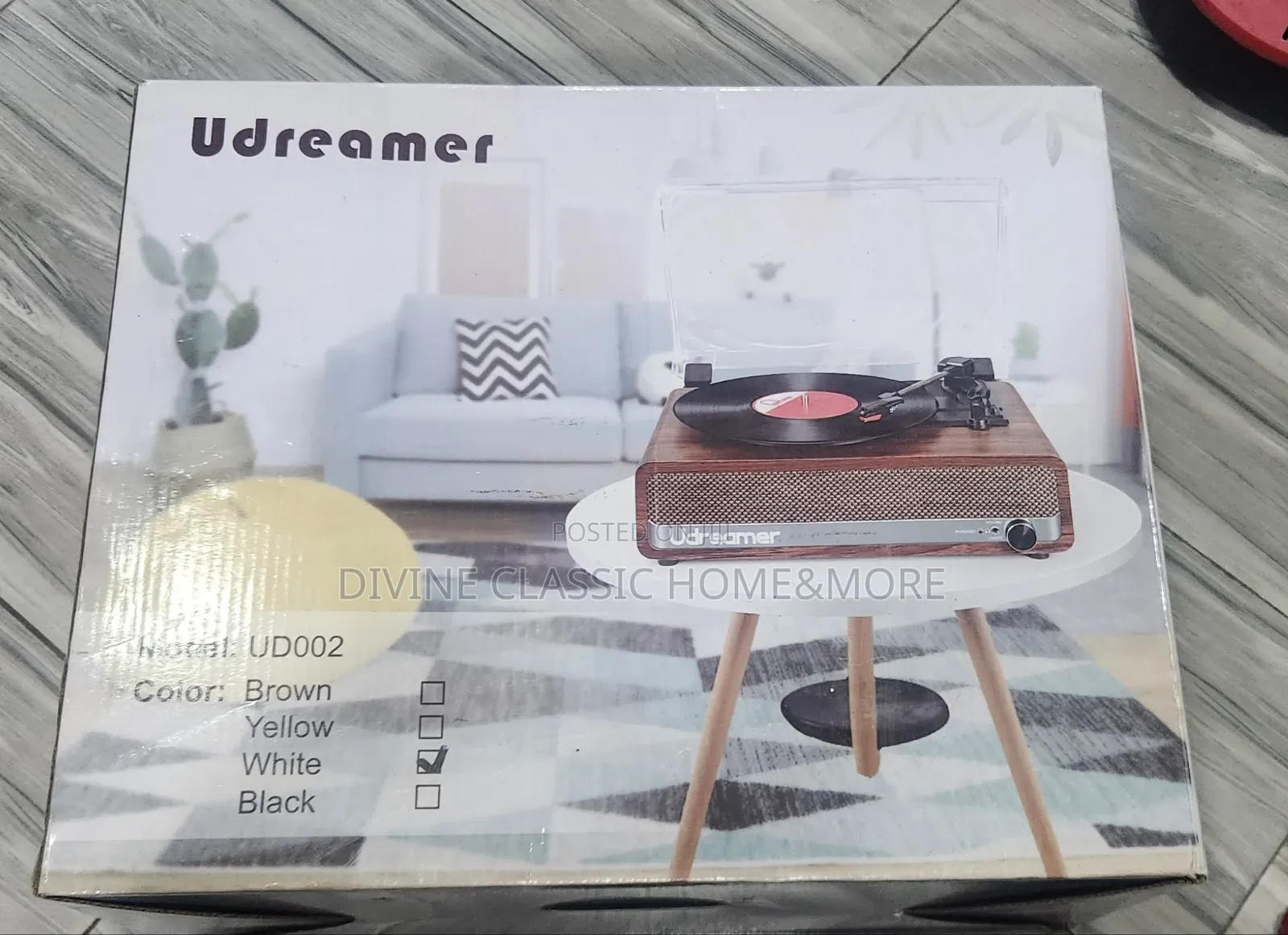 Udreamer Record Player With Speaker Bluetooth Turntable Vintage