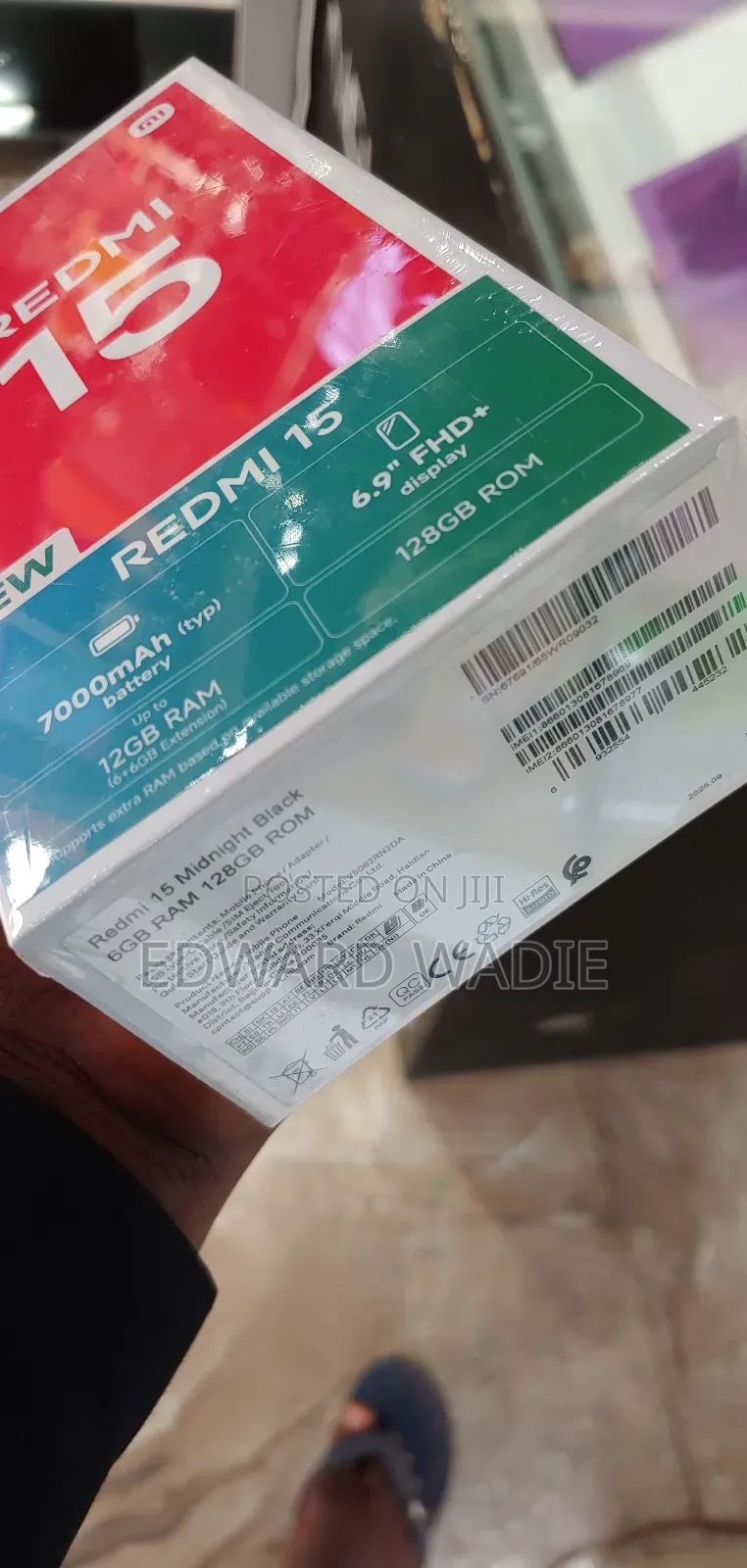 New Xiaomi Redmi 15 128 GB Black