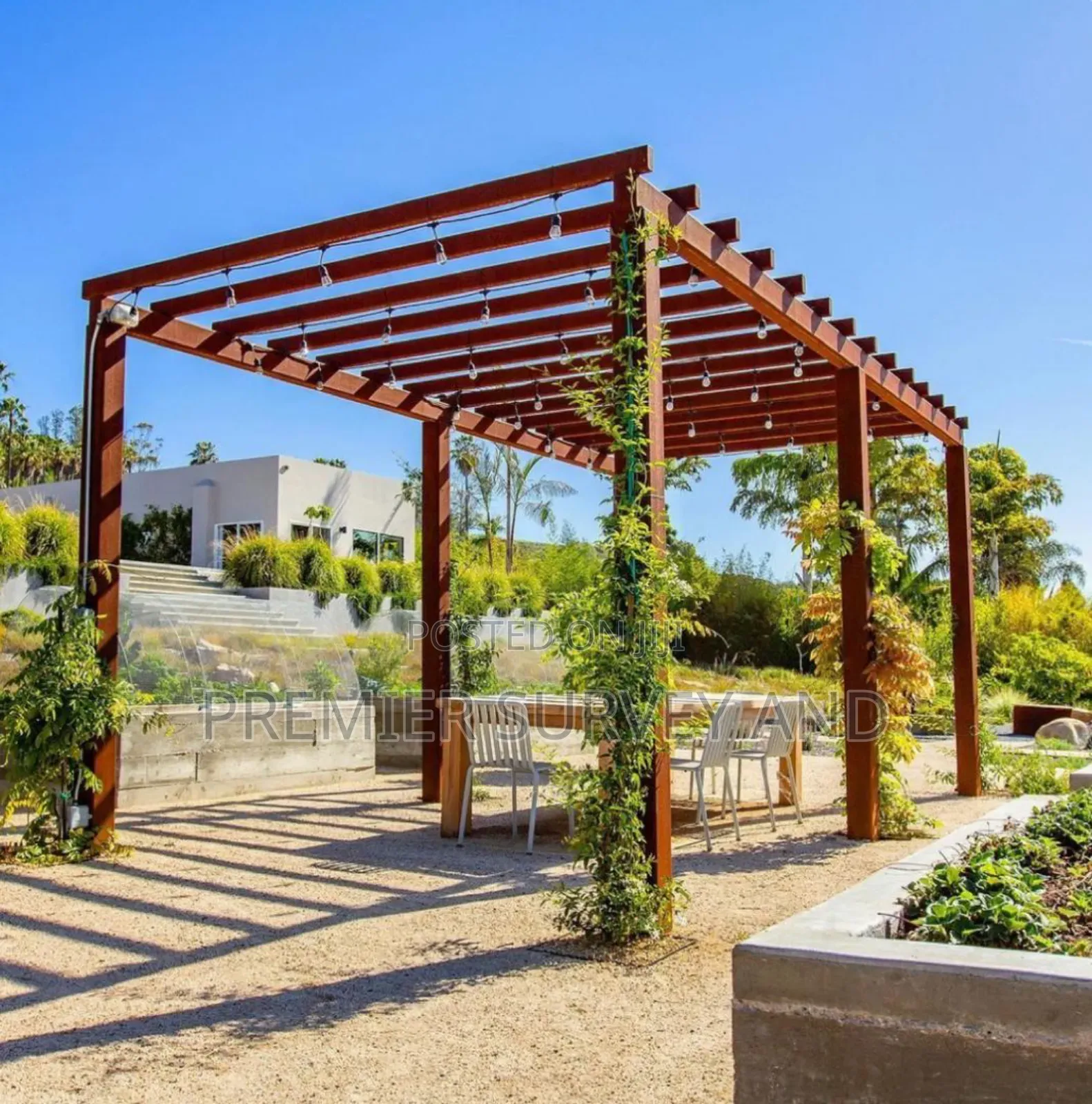 Outdoor Wooden Pergola Installation