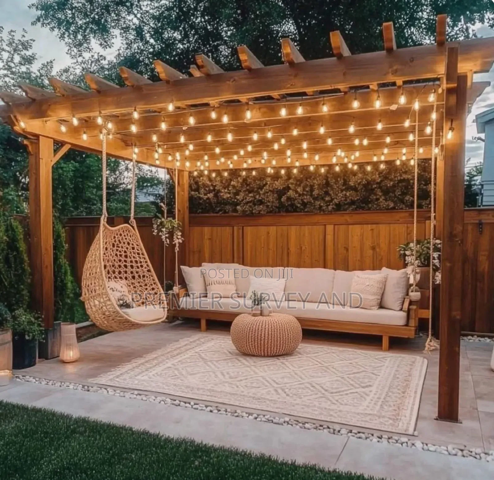 Outdoor Wooden Pergola Installation