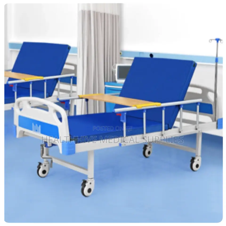 1 Crank Hospital Bed With Matress and Accessories