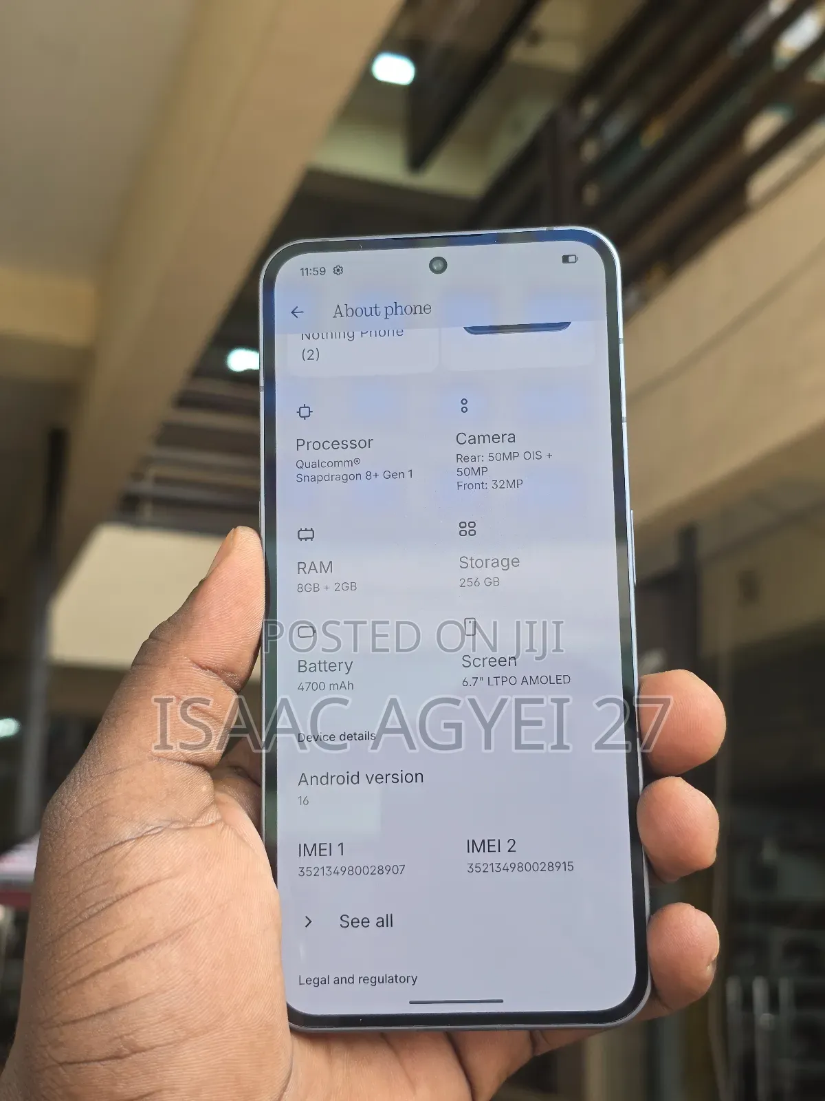 New Nothing Phone 2 256 GB Gray