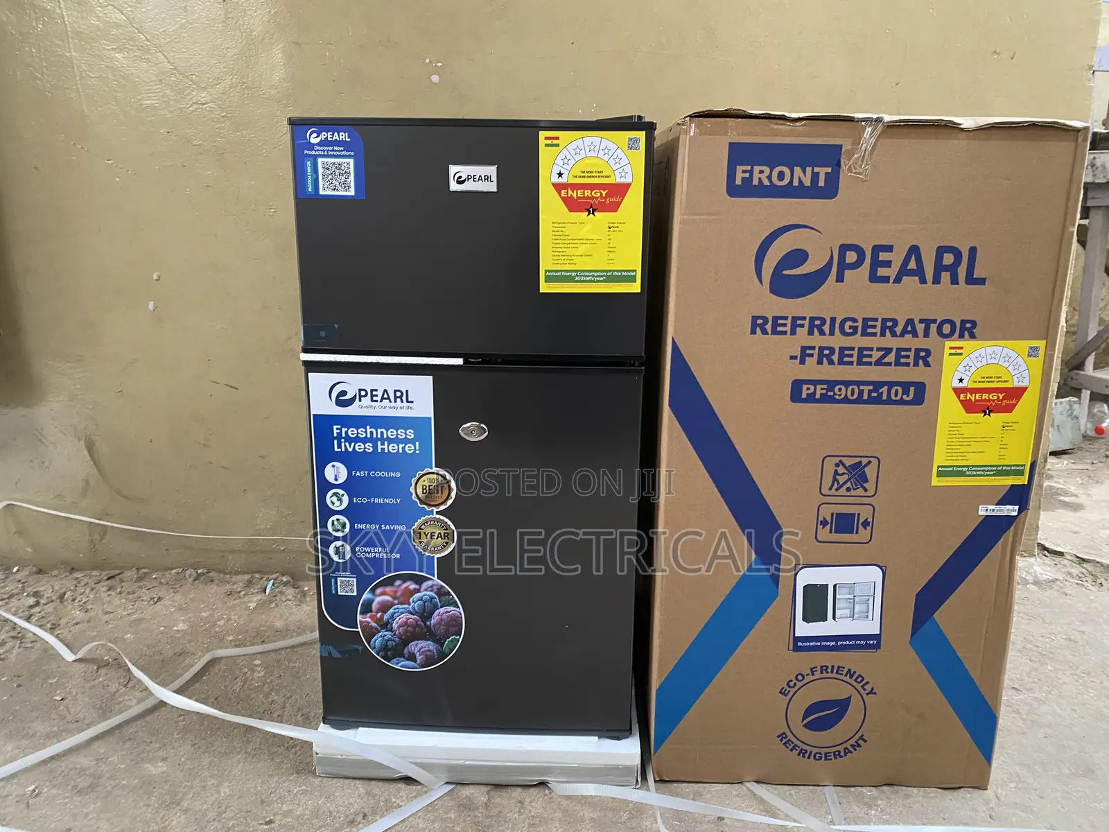 Pearl Table Top Double Door Fridge Pf-90t-10j