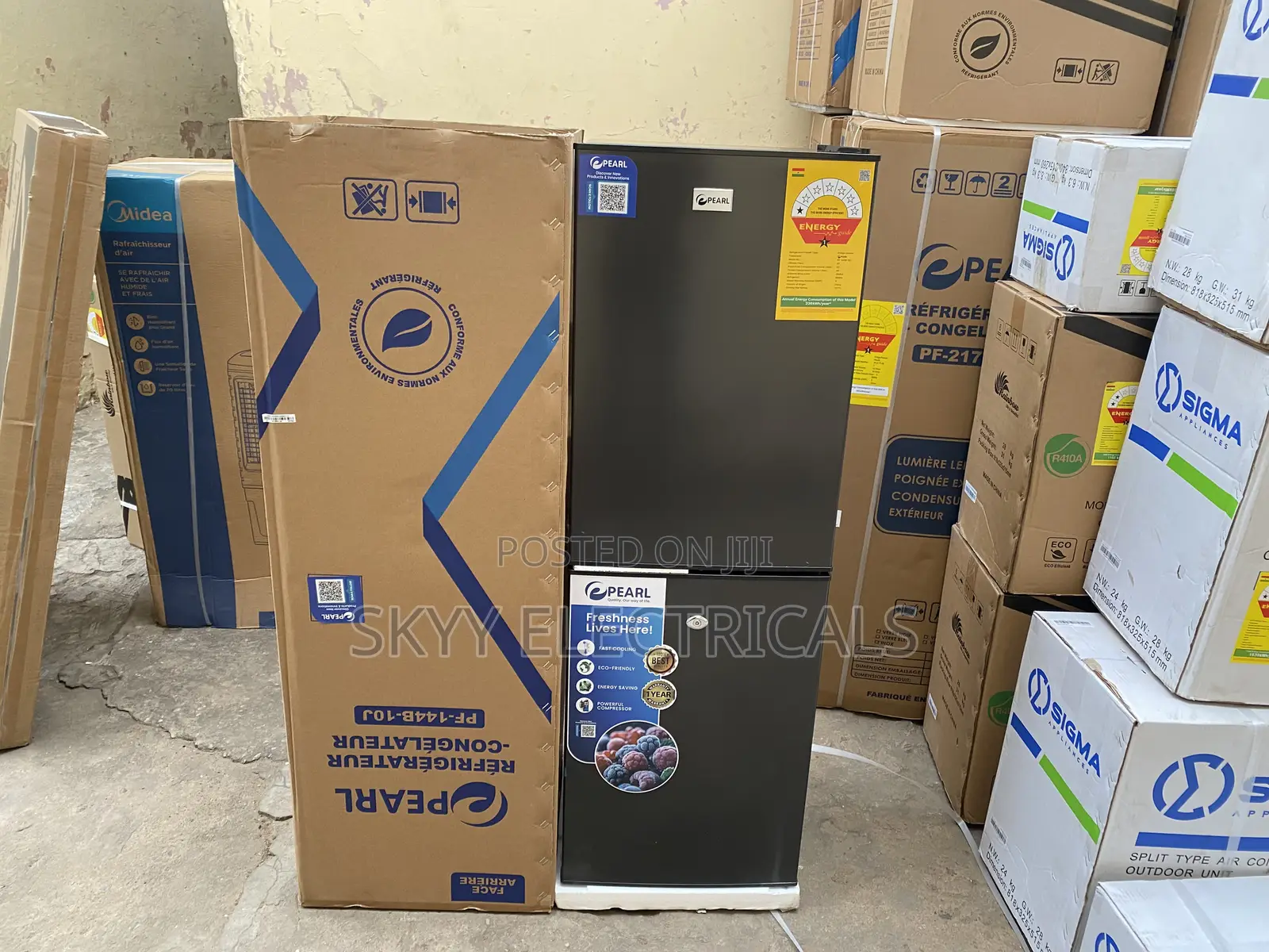 Pf-144b-10j Pearl 102liters Double Door Fridge