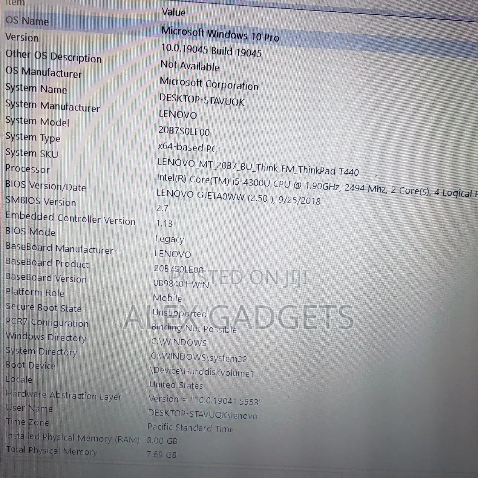 Laptop Lenovo ThinkPad T440 8GB Intel Core I5 SSD 128GB