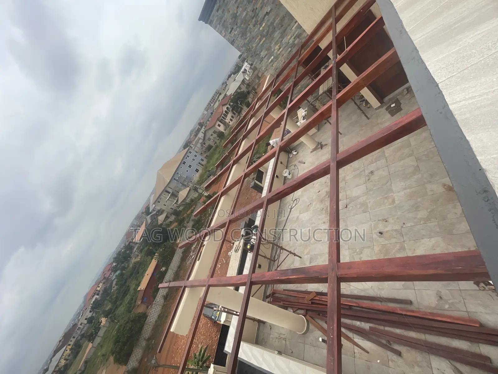 Installation of 50ft by 30ft Pergola on Top Roof on Going