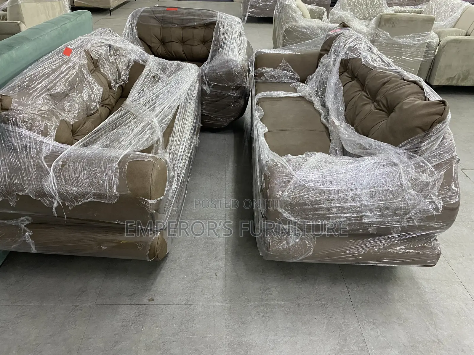 Modern Quality Brown Living Room Sofa Set