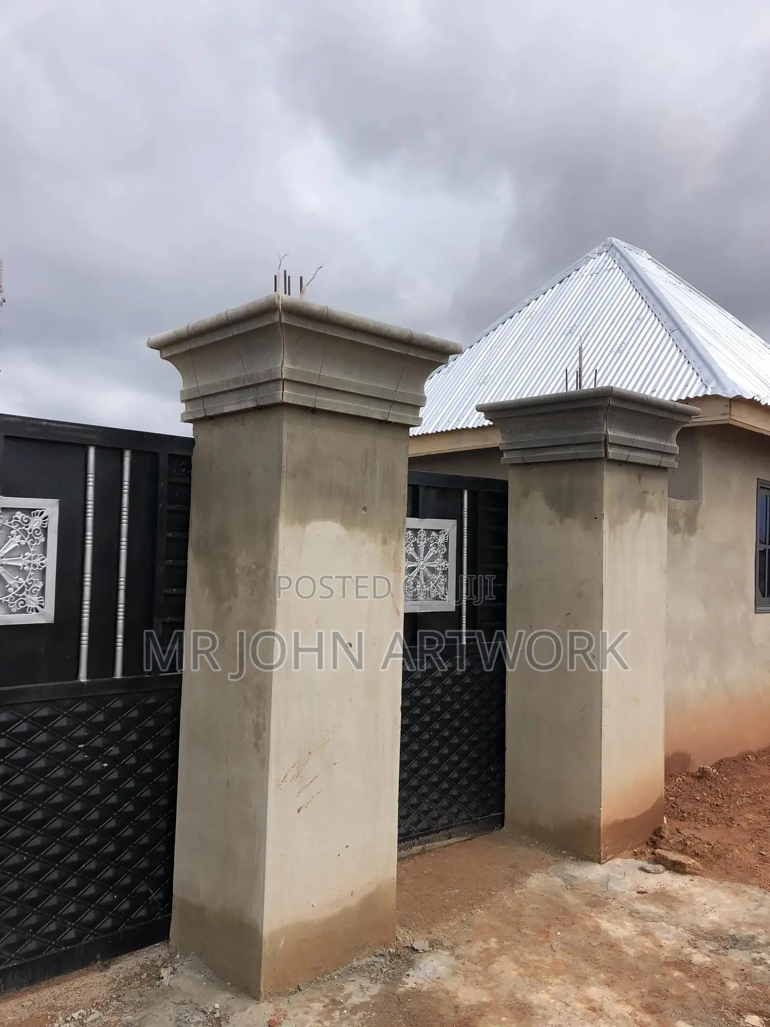 Gate Pillar and Fence Wall Copping Design Artwork