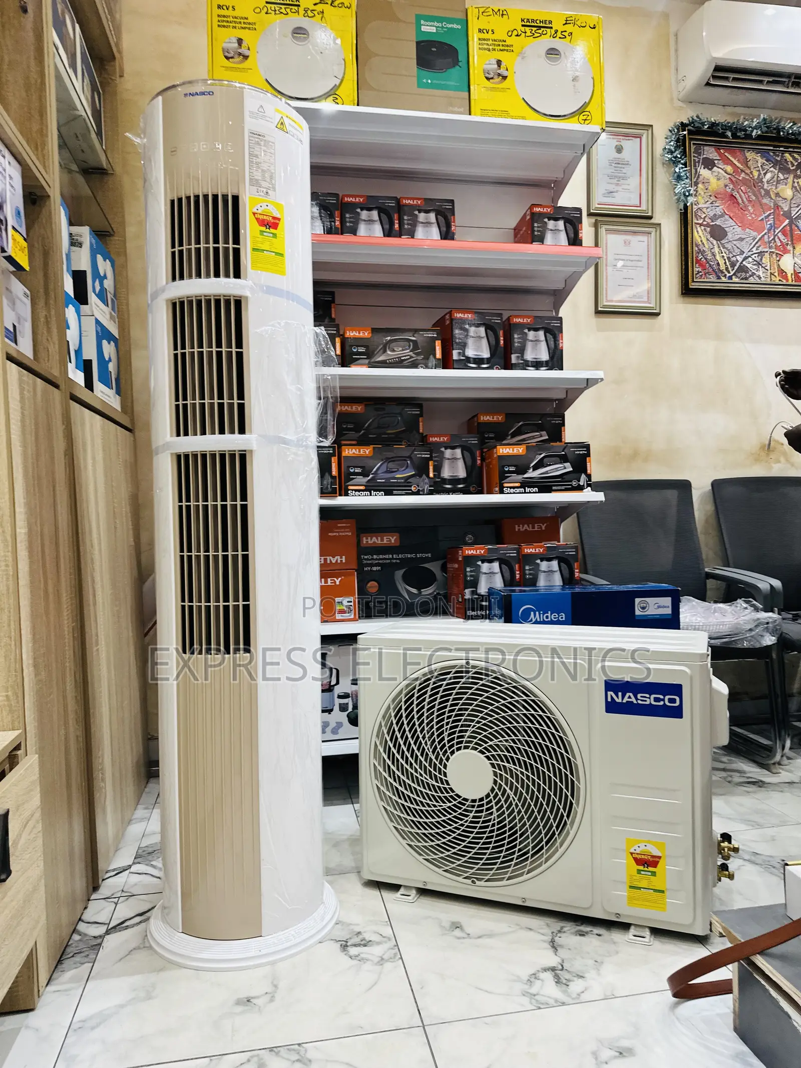 Durable Sleek White 2.5hp Split R410 Gas Nasco Floor