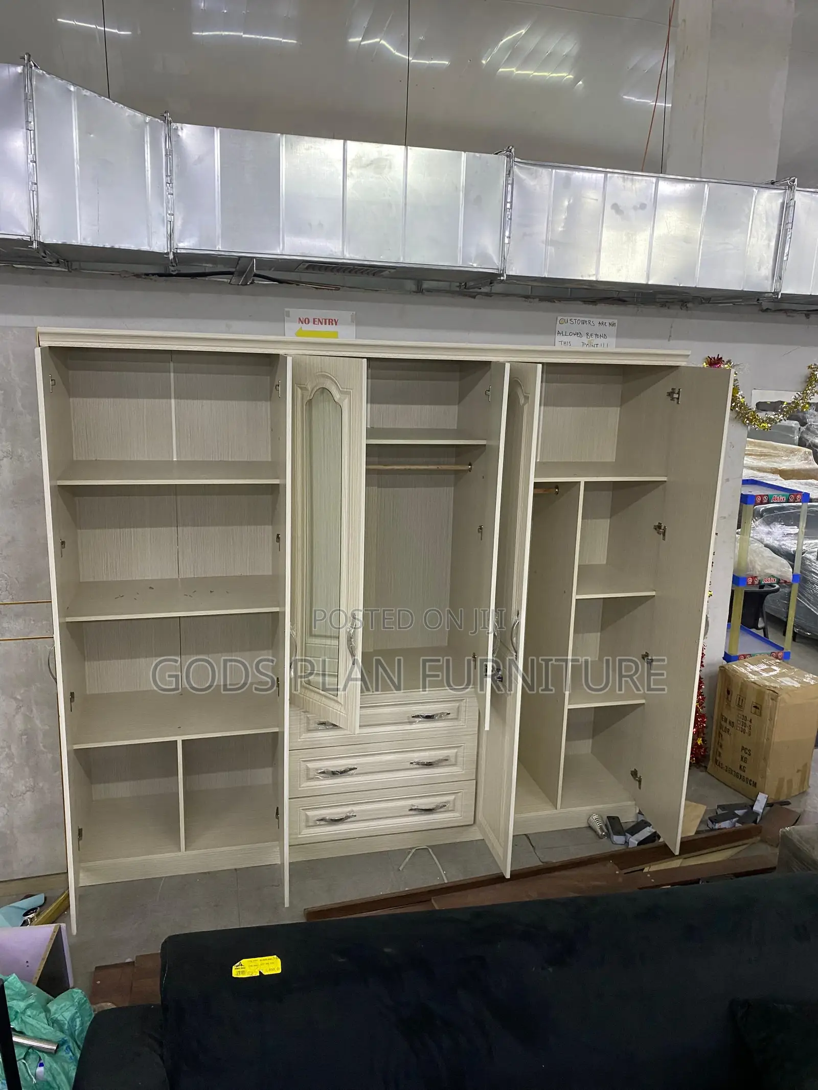 6 Doors Wooden Wardrobe