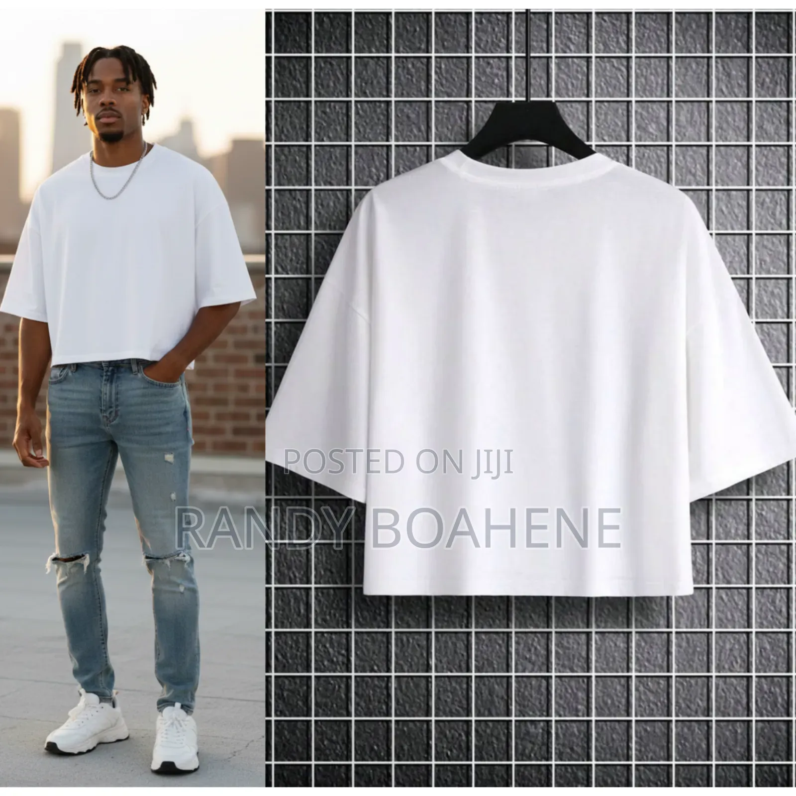 Men Thick Plain T Crop Top