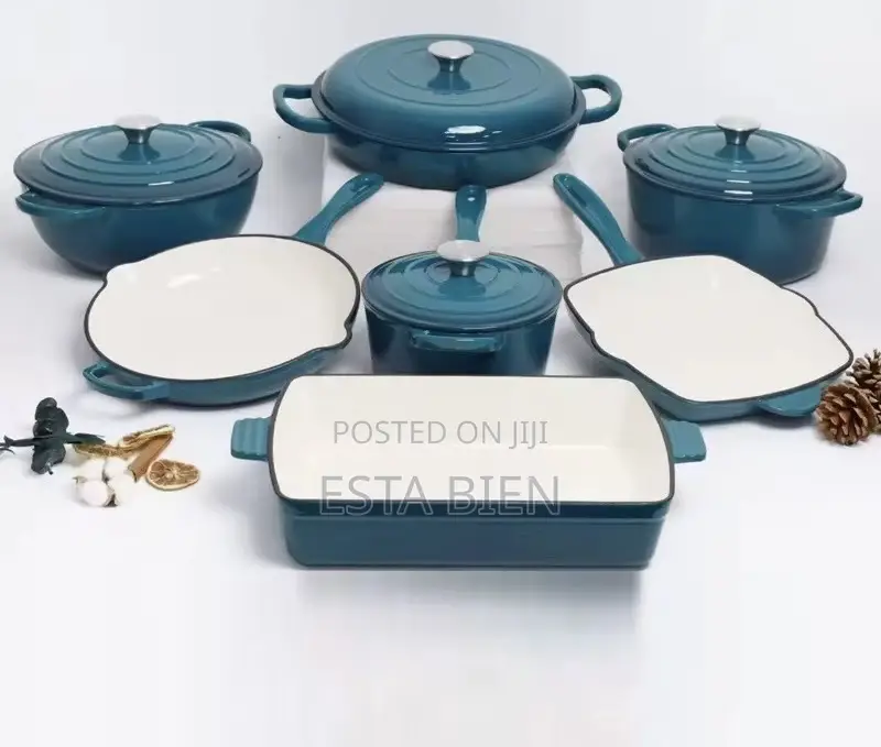 Enamelled Cast Iron Cookware Set