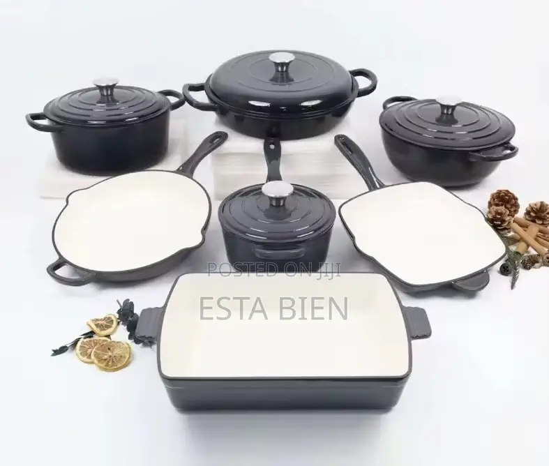 Enamelled Cast Iron Cookware Set