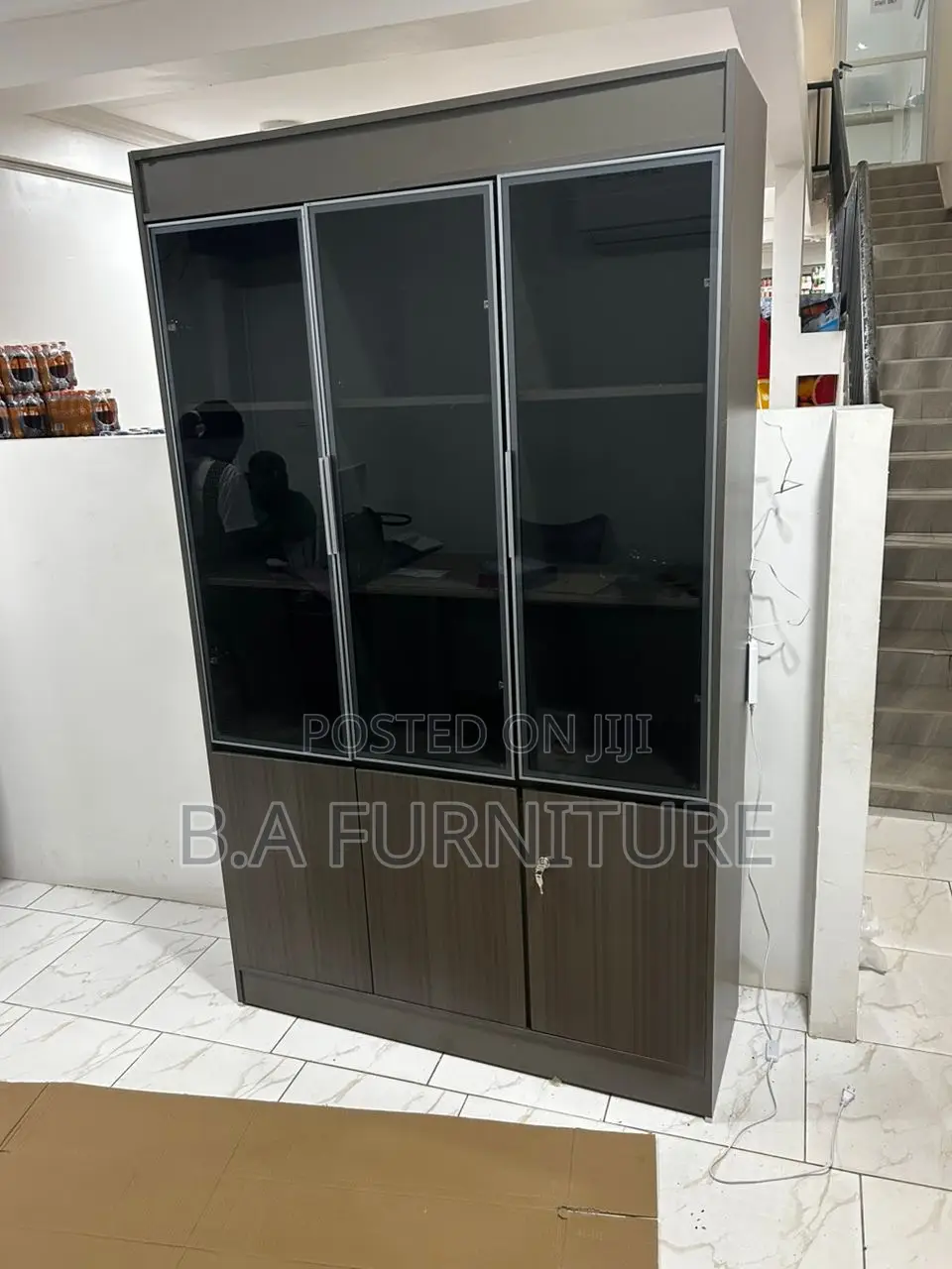 Bookshelf- 3 Doors ( Wooden)