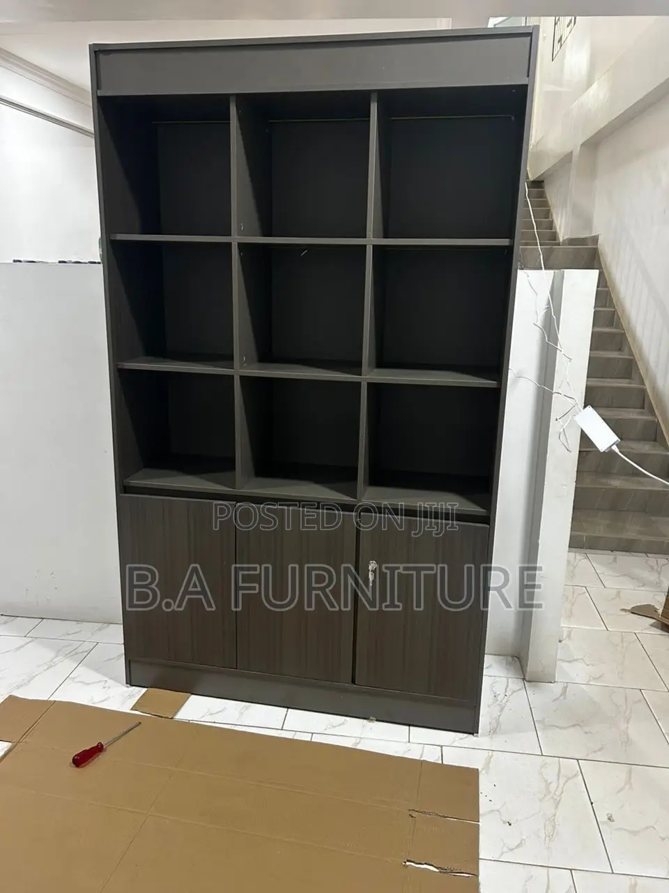 Bookshelf- 3 Doors ( Wooden)