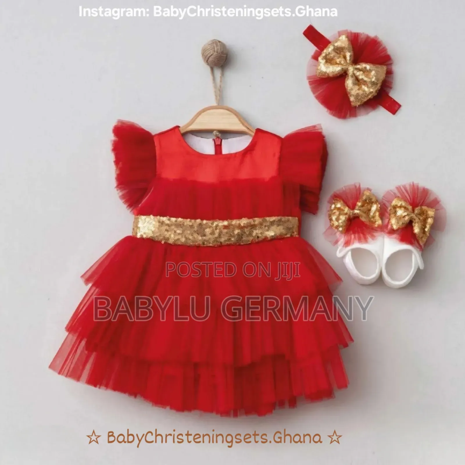 Turkish Luxury Red and Gold Layered Baby Gift Box
