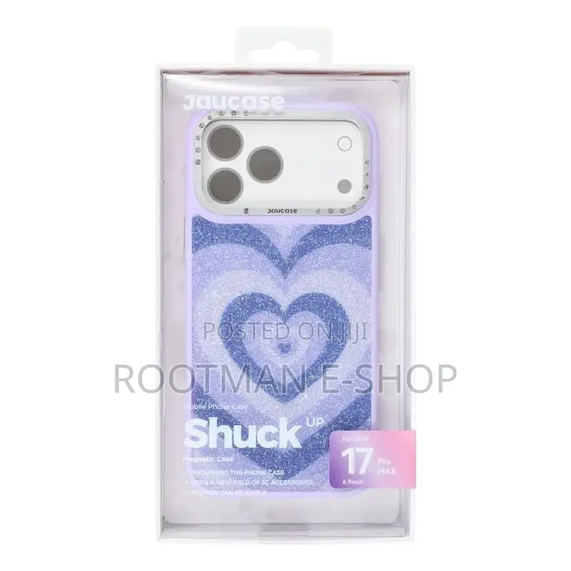 iPhone 17 Pro Max Jaucase Heart Pattern Magnetic Hybrid Case