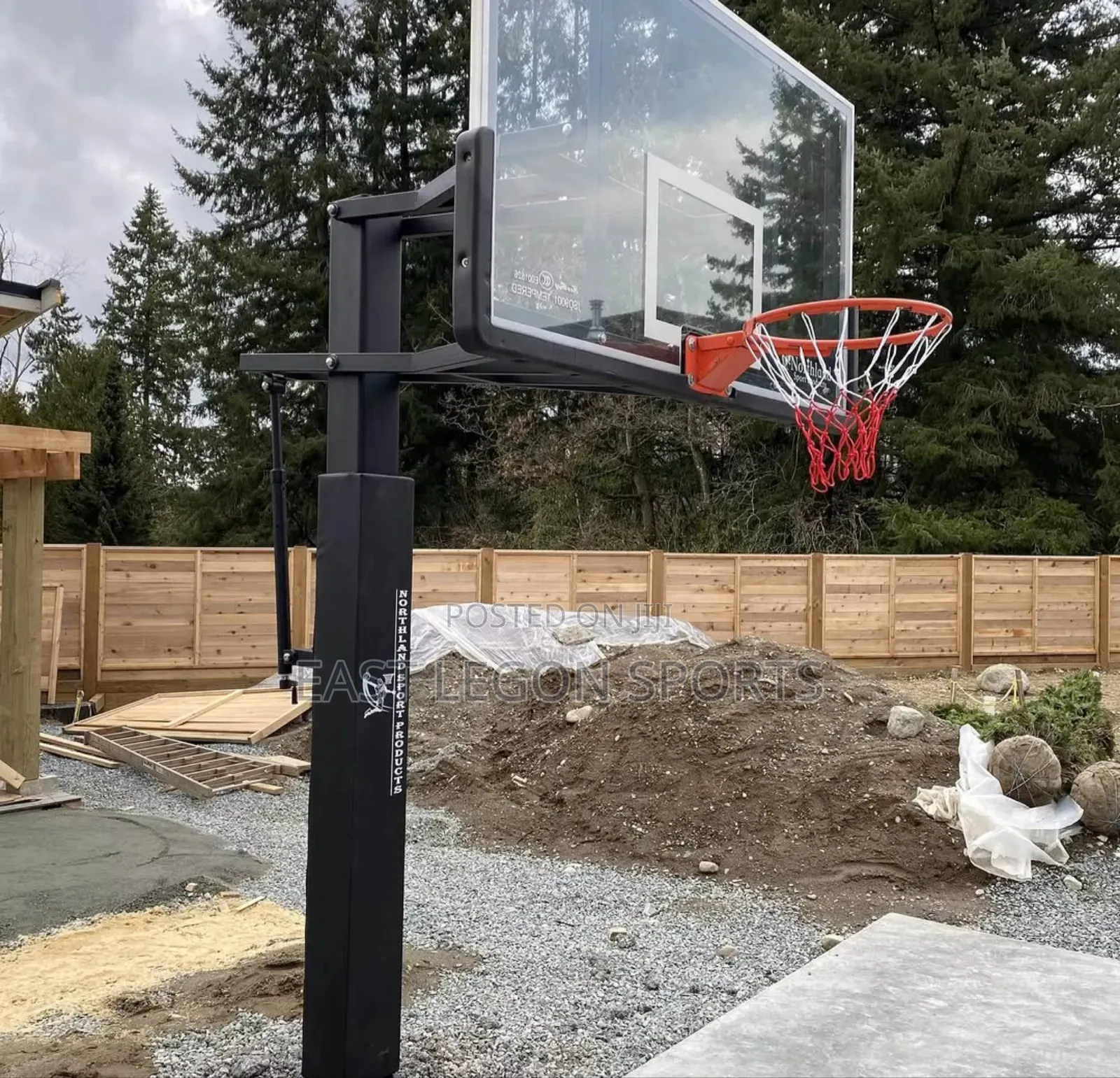 2 in 1 Basketball Hoop and Netball Stand Convert 10ft