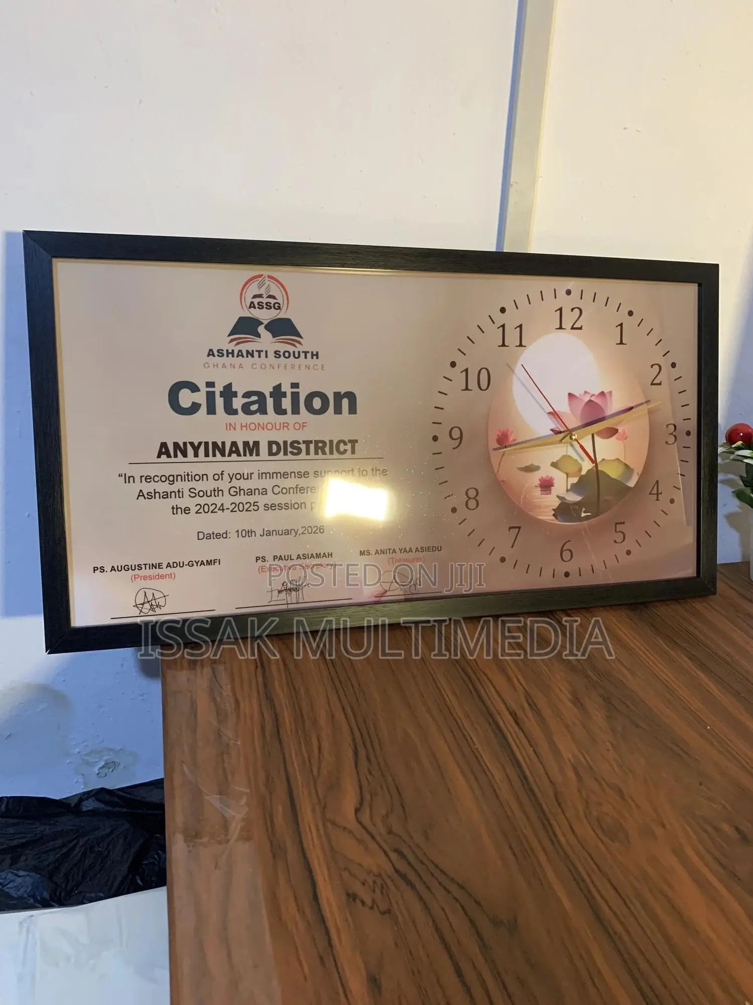 Citation With Clock 12 X 24in