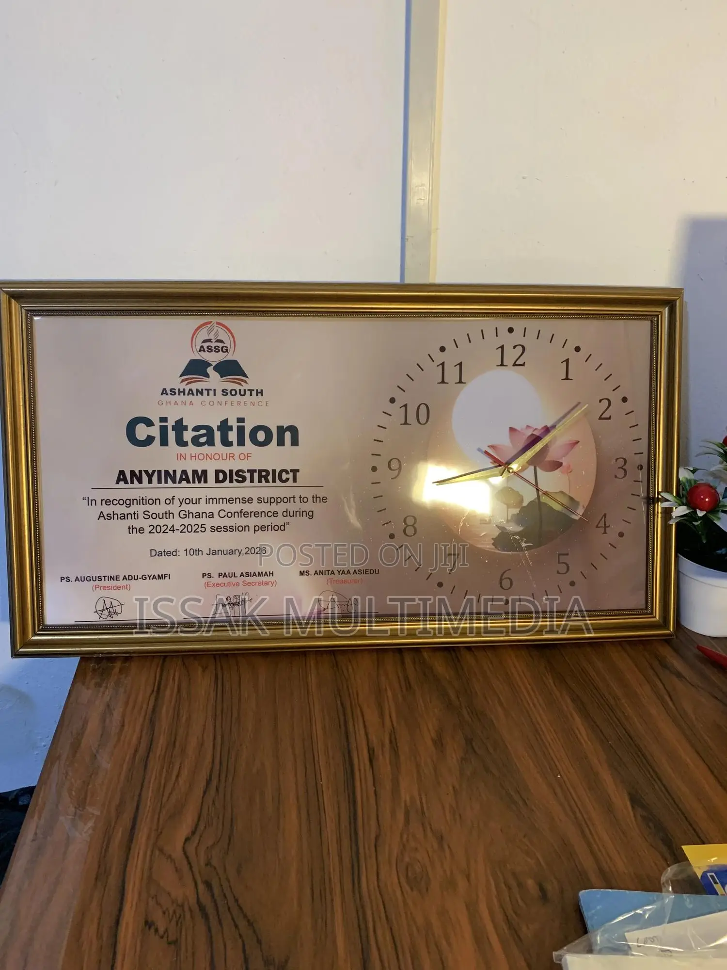 Citation With Clock 12 X 24in