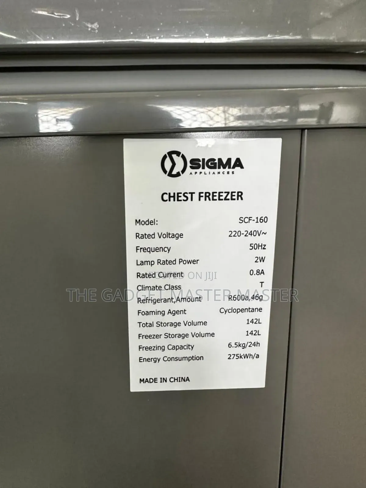 Sigma 142l Chest Freezer SCF-160