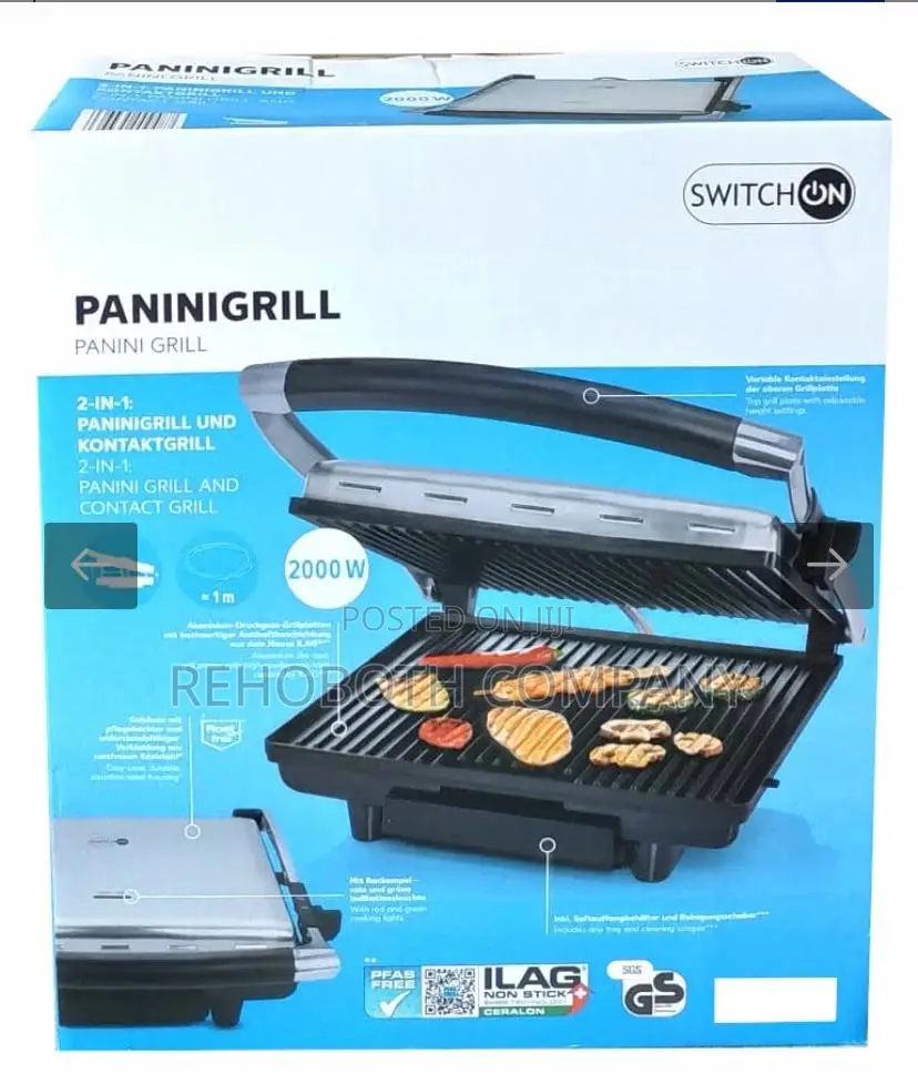 Swtch On Paninigrill Und Kontaktgrill 2-in-1: 2000 W