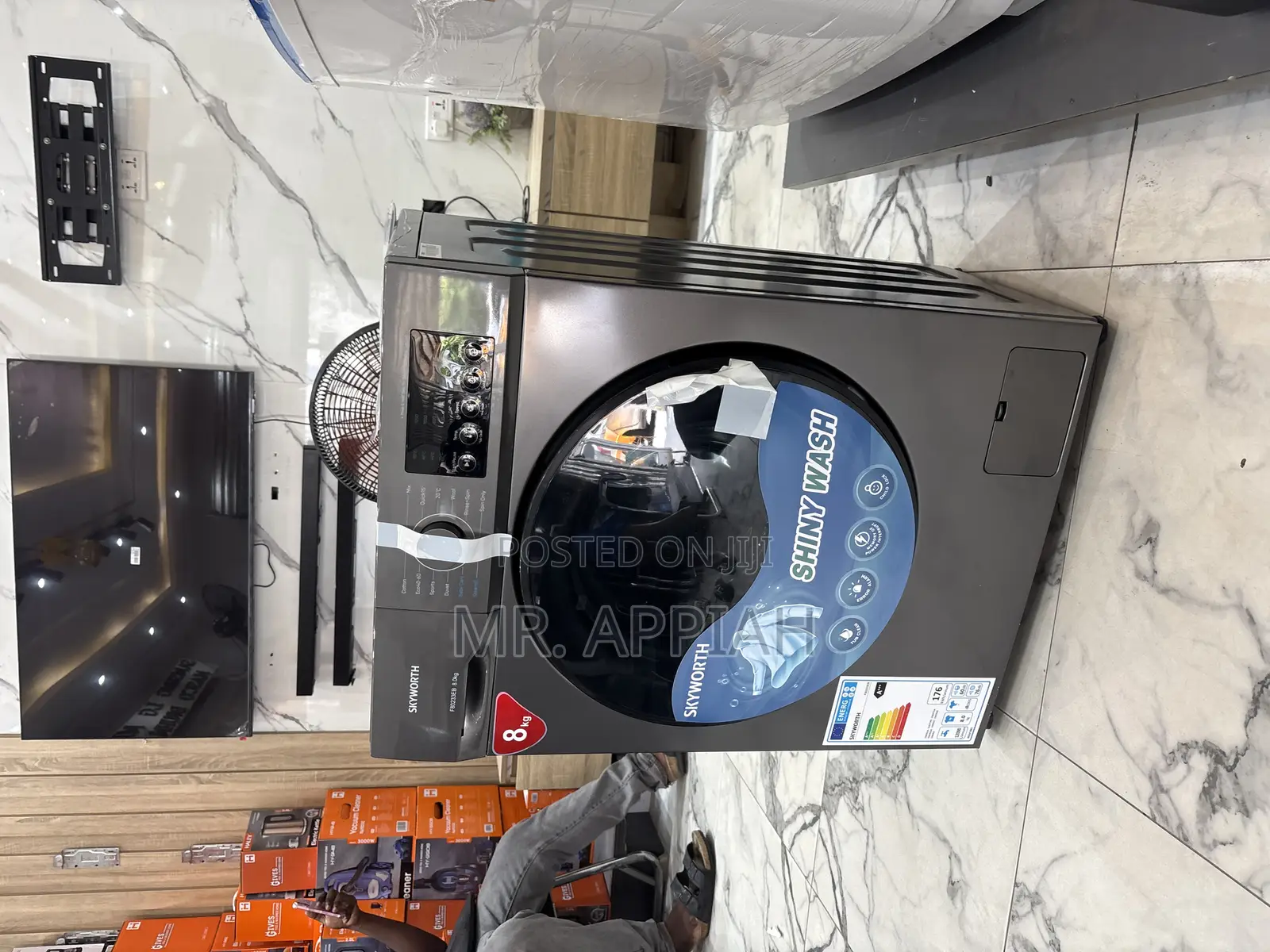 Front Load Skyworth 8kg Electric Washing Machine(Gray) 