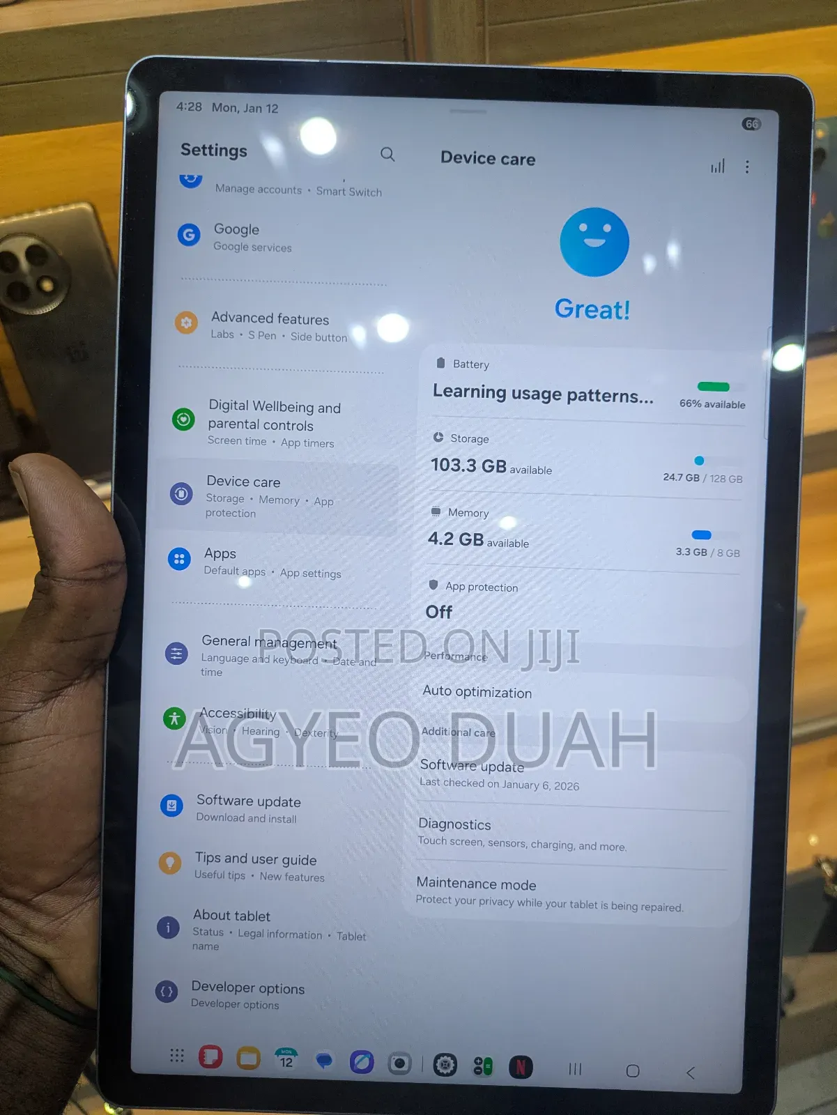 New Samsung Galaxy Tab S9 FE+ 128 GB Gray