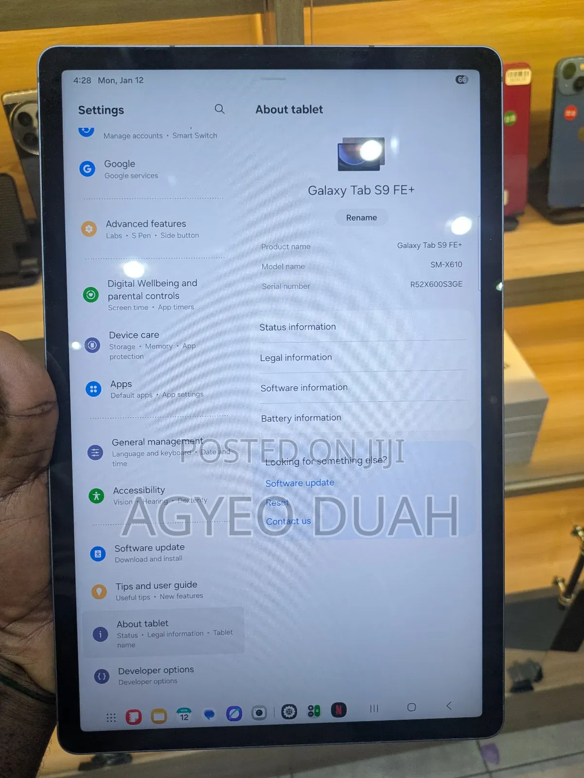 New Samsung Galaxy Tab S9 FE+ 128 GB Gray