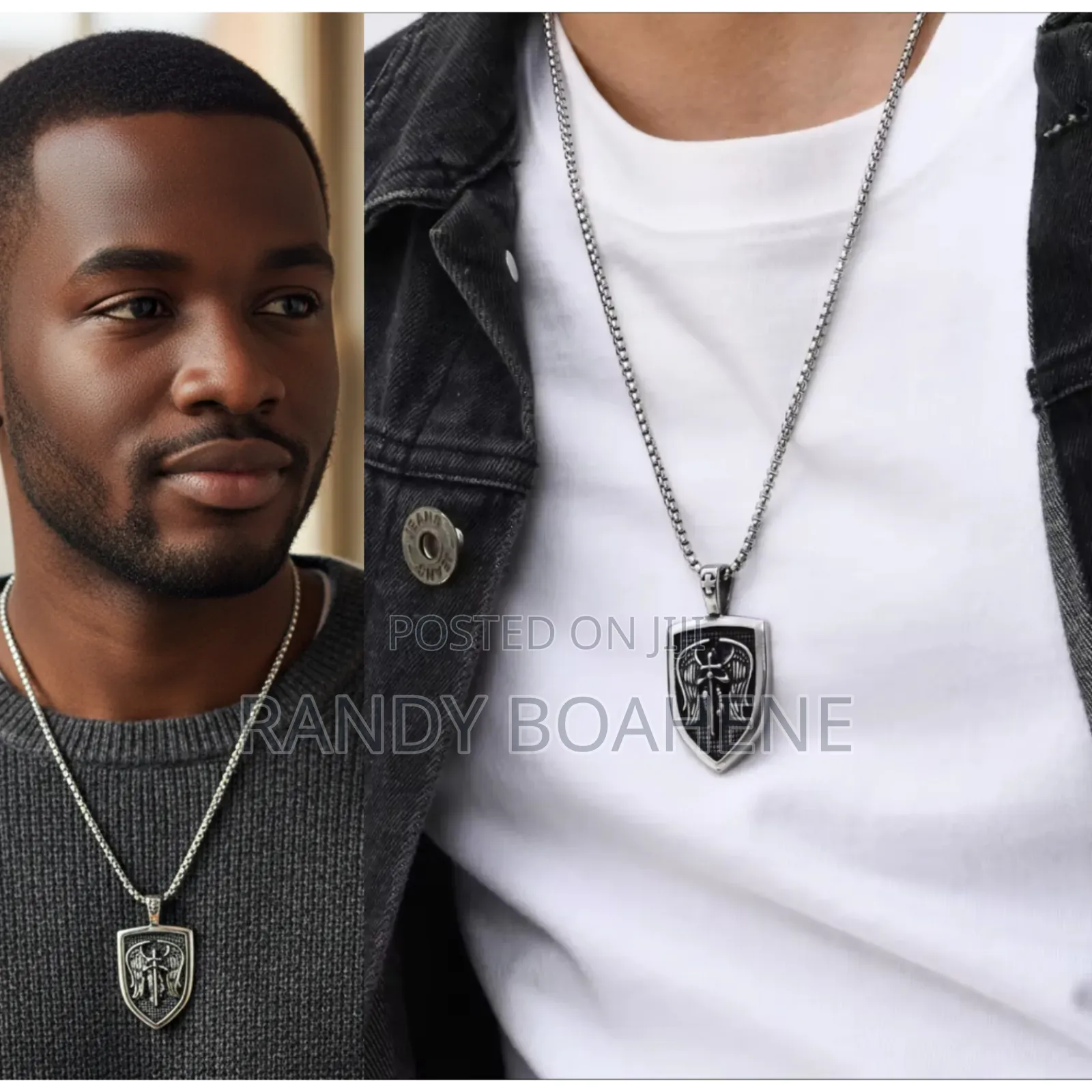 St. Michael Shield Pendant Necklaace