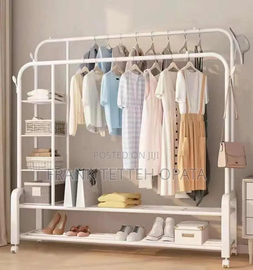 Rolling Garment Rack 3 Tiers Heavy Duty