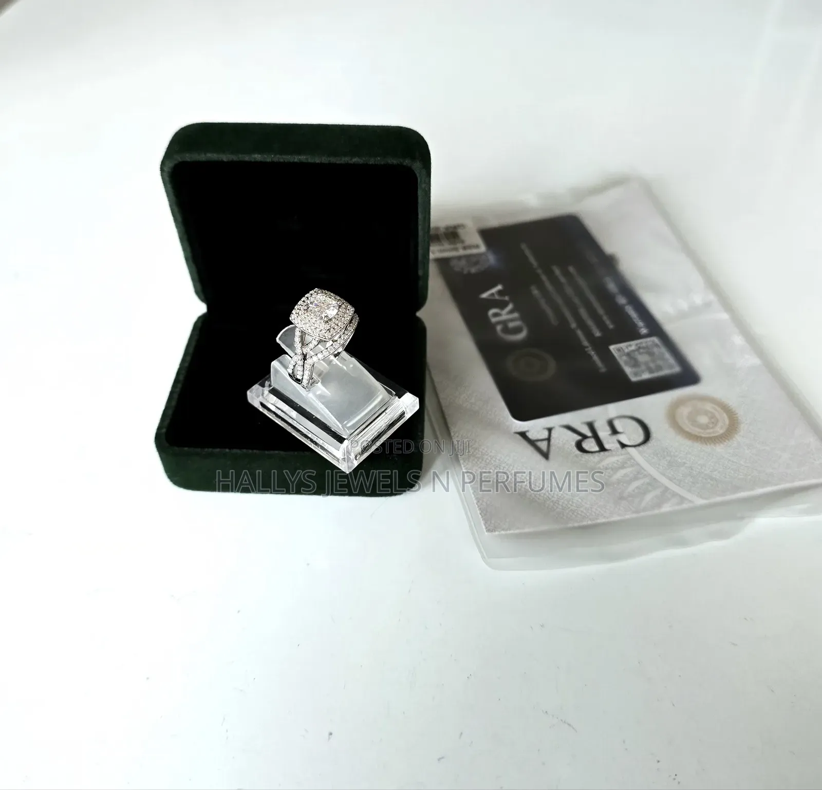 Sterling Silver Full Moissanite Diamond Ring, Wedding Ring