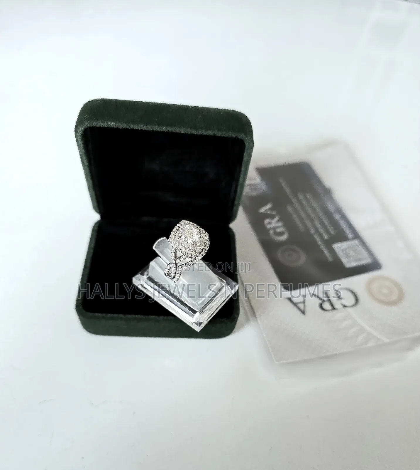 Sterling Silver Full Moissanite Diamond Ring, Wedding Ring