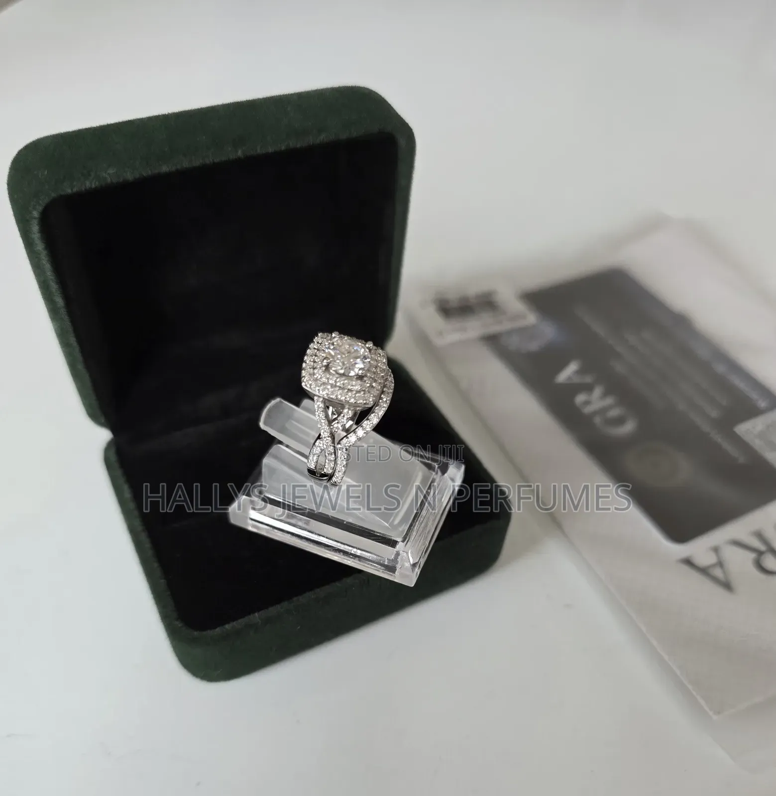 Sterling Silver Full Moissanite Diamond Ring, Wedding Ring