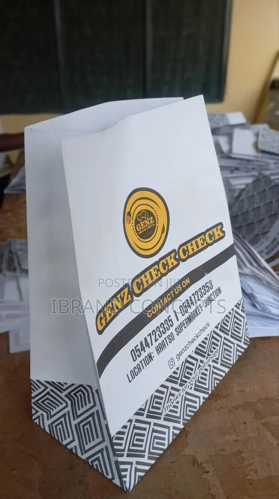 White Paper Bag for Food
