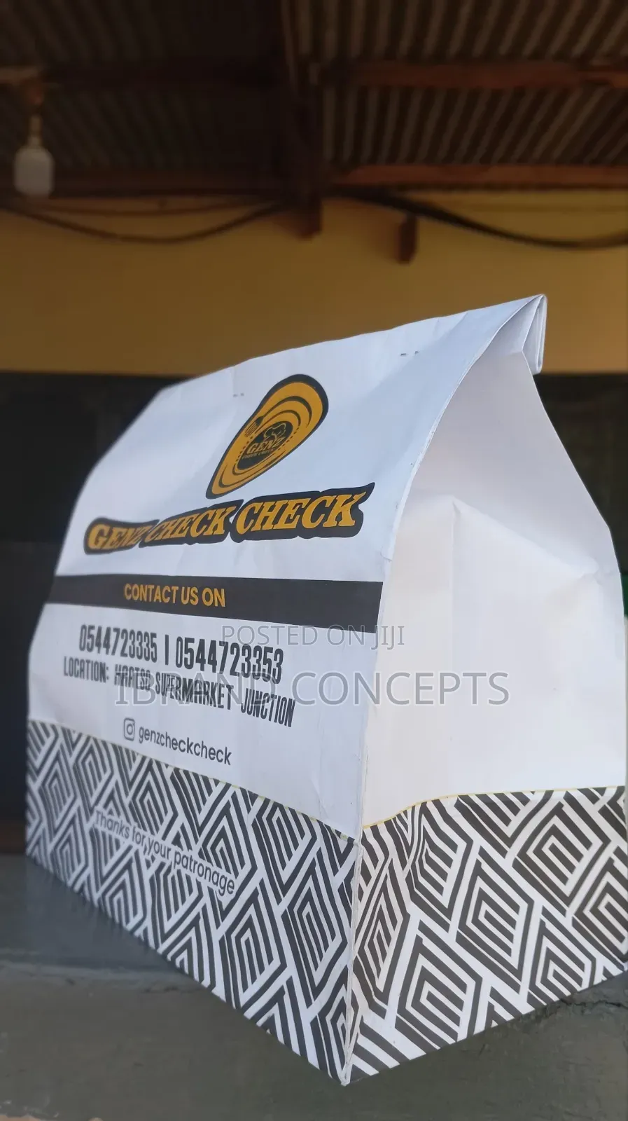 White Paper Bag for Food