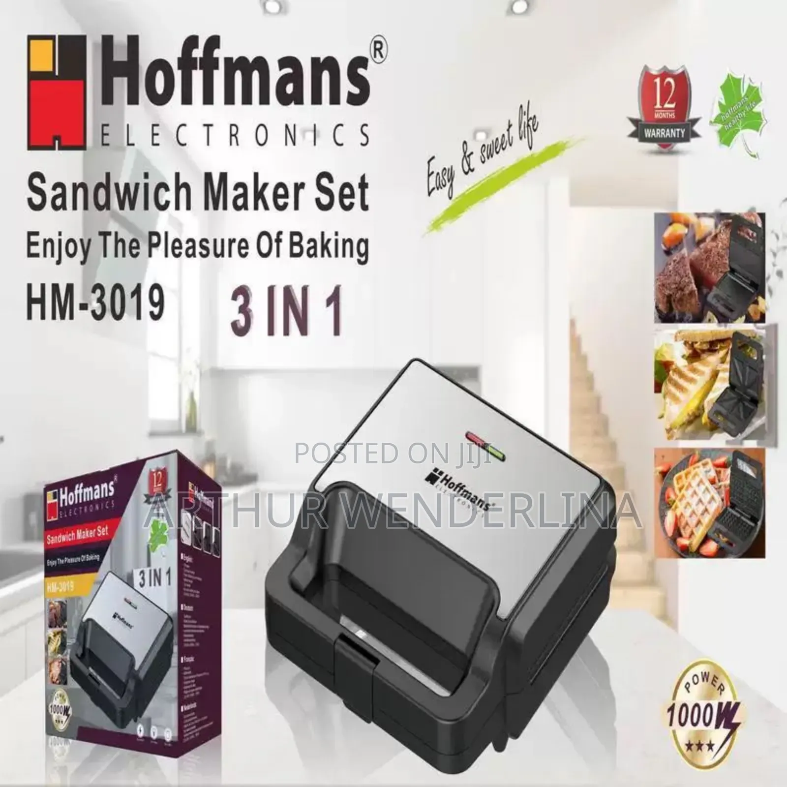 Hoffman 3 in 1 Sandwich Maker