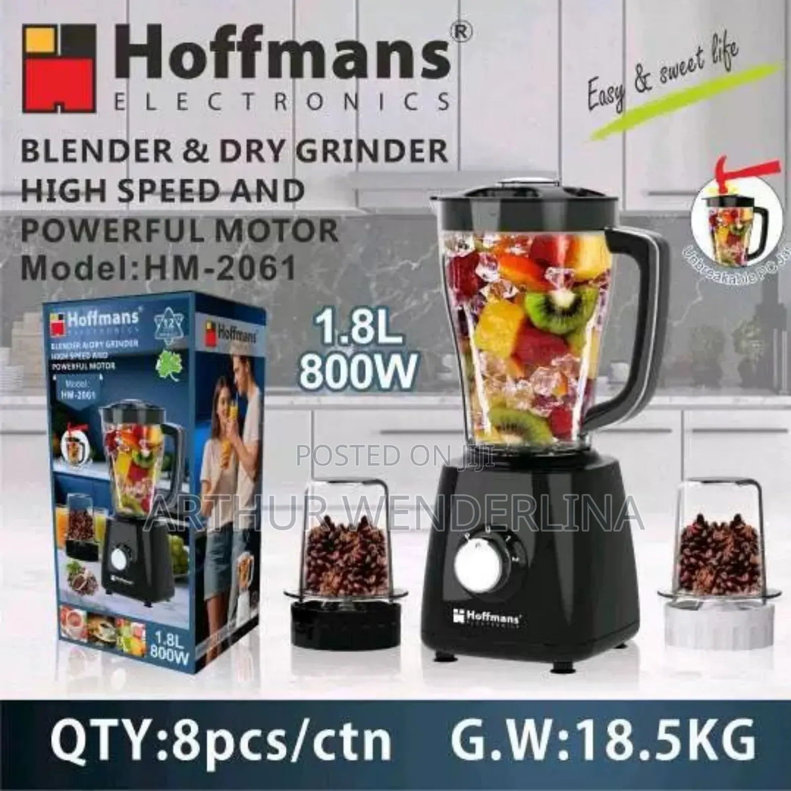 Hoffman Blender 1 8liters