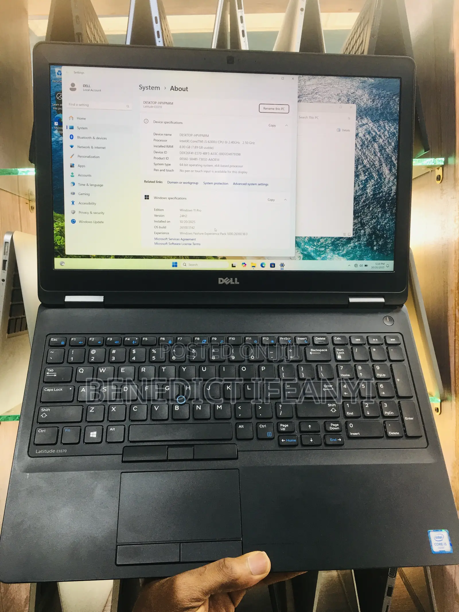 Laptop Dell Latitude 15 E5570 8GB Intel Core I5 SSD 256GB