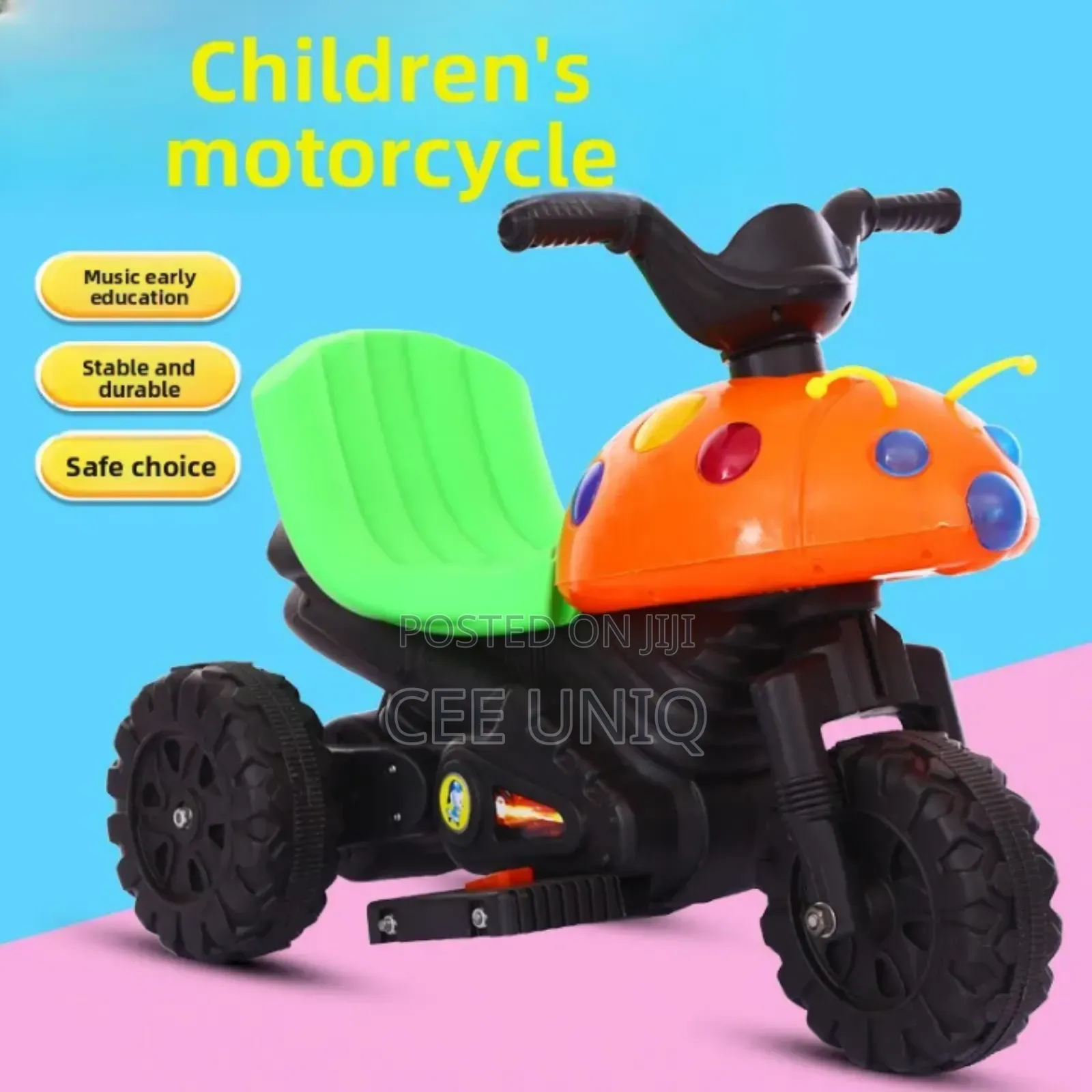 Three Wheels Rechargeable Mini Music Light Electric Kid's Motorcycles